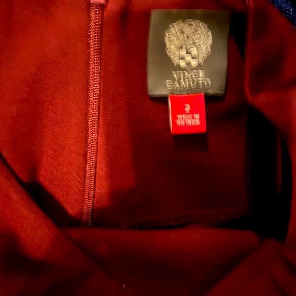 VINCE CAMUTO WINE 3/4 sleeve shift  dress Sz 2 - Picture 2 of 8